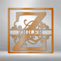 Split Monogram Metal Wall Art