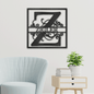 Split Monogram Metal Wall Art