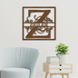 Split Monogram Metal Wall Art