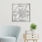 Split Monogram Metal Wall Art