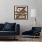 Split Monogram Metal Wall Art