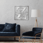 Split Monogram Metal Wall Art
