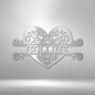 Monogram Heart with Personalized Family Name