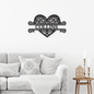 Monogram Heart with Personalized Family Name