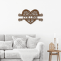 Monogram Heart with Personalized Family Name