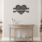 Monogram Heart with Personalized Family Name