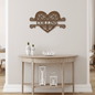 Monogram Heart with Personalized Family Name
