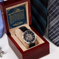 To Our Son On Your Wedding Day | Openwork Watch Plus Message Card