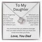 To My Daughter | Never Forget Love Knot Necklace