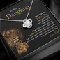 To My Daughter | Never Forget That I Love You (Love Knot Necklace)