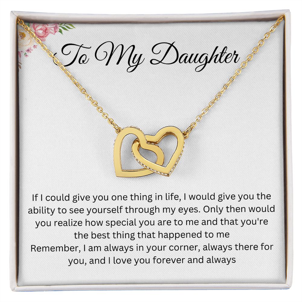 To My Daughter | Interlocking Heart Necklace