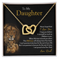 To My Daughter | Never Forget That I Love You (Interlocking Hearts Necklace)