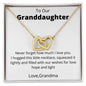 To My Granddaughter Necklace | Interlocking Hearts