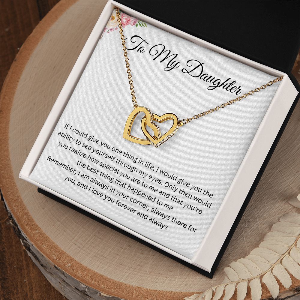 To My Daughter | Interlocking Heart Necklace