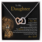 To My Daughter | Never Forget That I Love You (Interlocking Hearts Necklace)