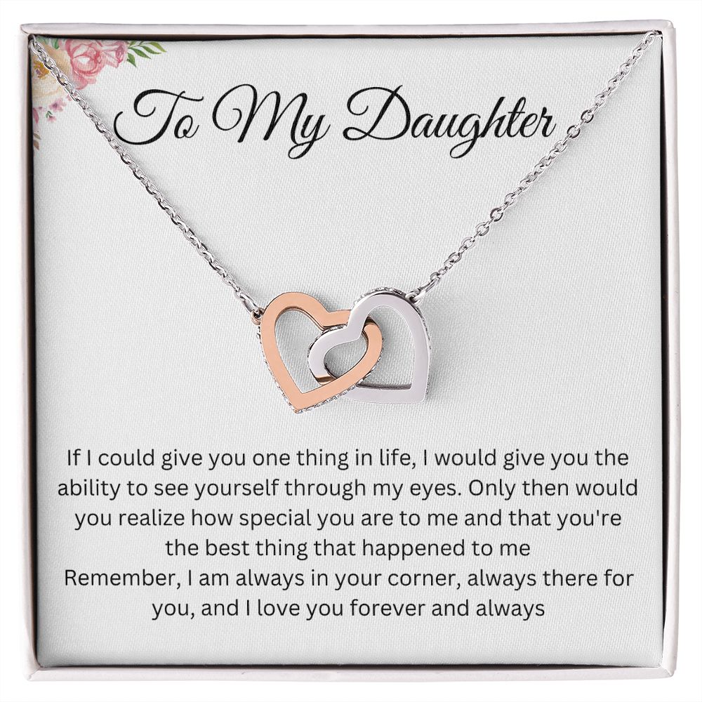 To My Daughter | Interlocking Heart Necklace