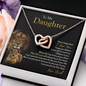 To My Daughter | Never Forget That I Love You (Interlocking Hearts Necklace)