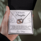 To My Daughter | Together Forever (Interlocking Hearts Necklace)