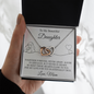 To My Daughter | Together Forever (Interlocking Hearts Necklace)