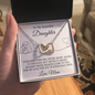 To My Daughter | Together Forever (Interlocking Hearts Necklace)