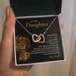 To My Daughter | Never Forget That I Love You (Interlocking Hearts Necklace)