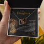 To My Daughter | Never Forget That I Love You (Interlocking Hearts Necklace)