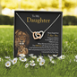 To My Daughter | Never Forget That I Love You (Interlocking Hearts Necklace)