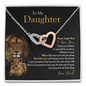To My Daughter | Never Forget That I Love You (Interlocking Hearts Necklace)