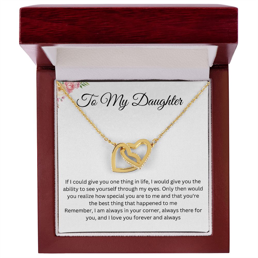 To My Daughter | Interlocking Heart Necklace
