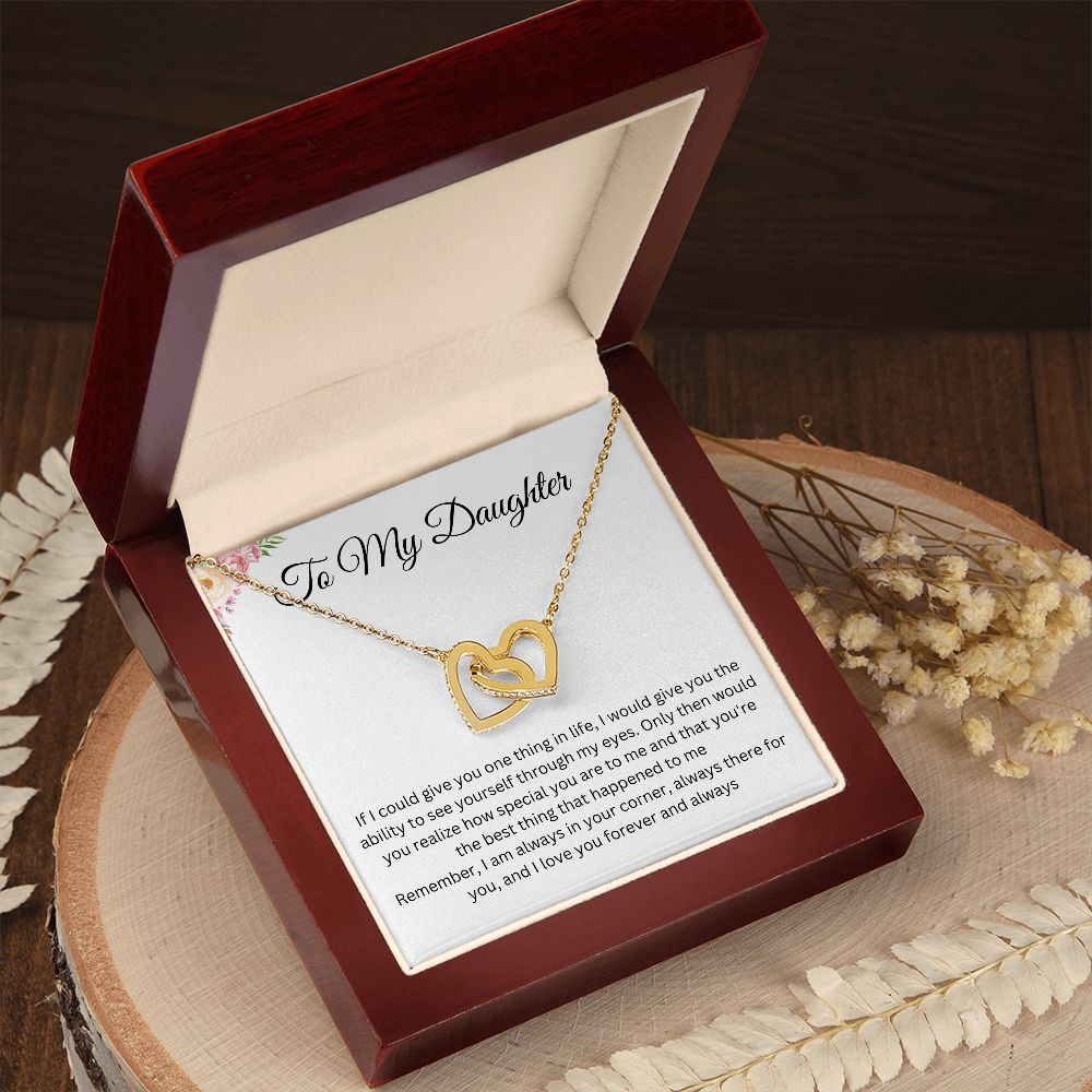 To My Daughter | Interlocking Heart Necklace