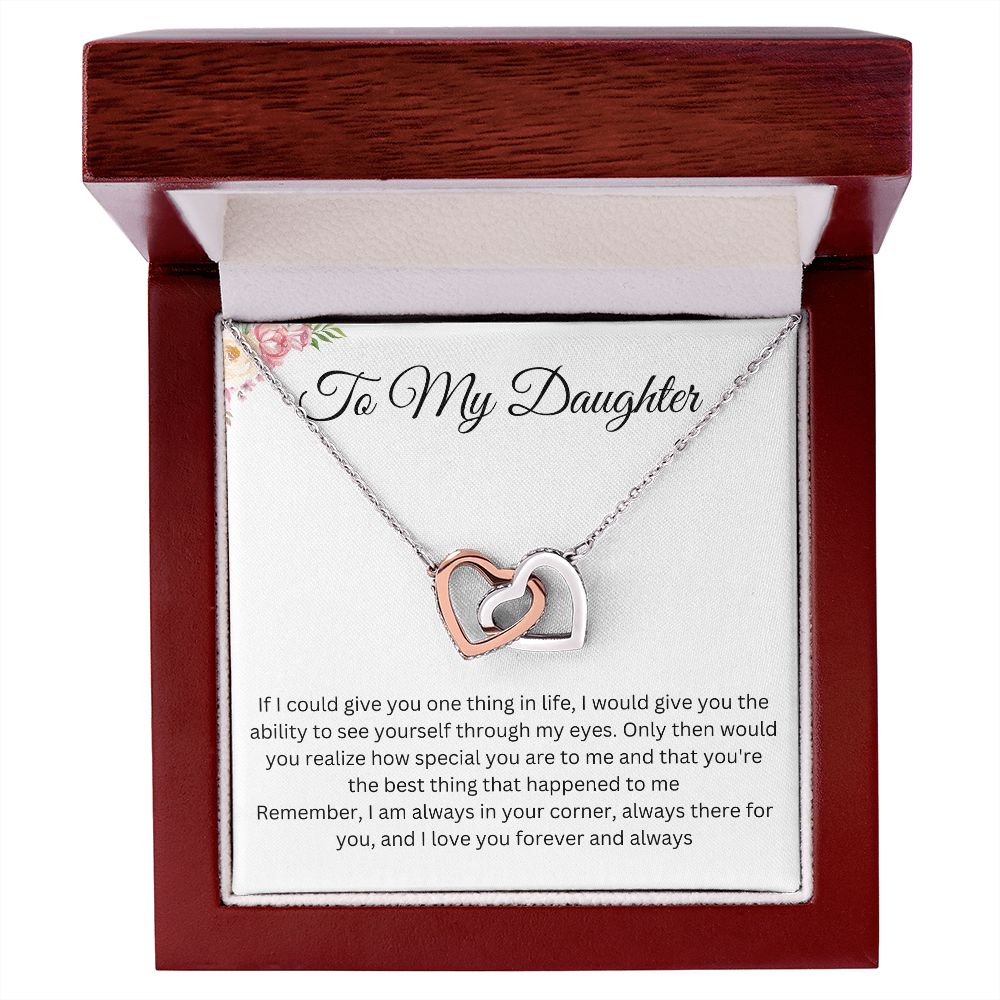 To My Daughter | Interlocking Heart Necklace