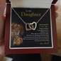 To My Daughter | Never Forget That I Love You (Interlocking Hearts Necklace)