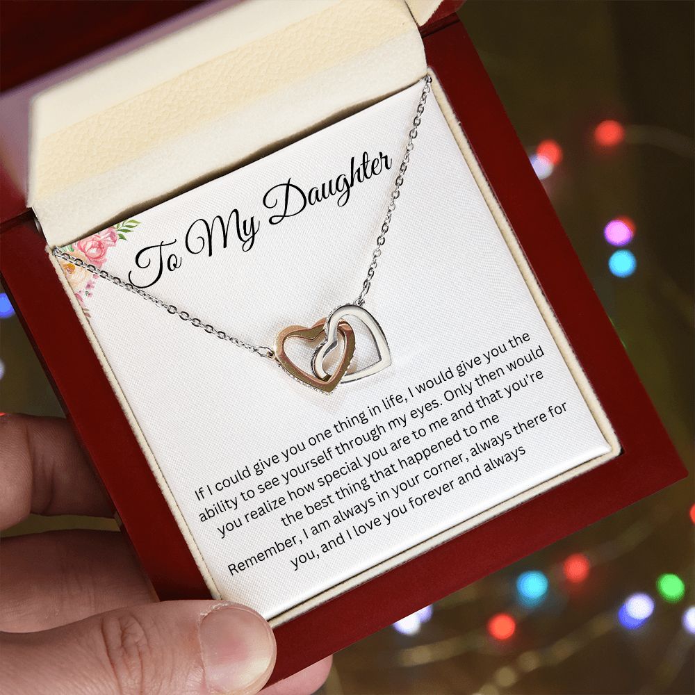 To My Daughter | Interlocking Heart Necklace