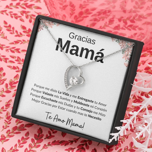 Gracias Mama | Forever Heart Necklace Mother's Day Necklace