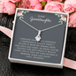 Petite Ribbon Shaped Pendant - To My Granddaughter