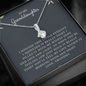 Petite Ribbon Shaped Pendant - To My Granddaughter