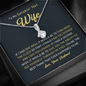 Petite Ribbon Shaped Pendant - To My Smokin' Hot Wife
