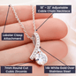 Petite Ribbon Shaped Pendant - To My Granddaughter