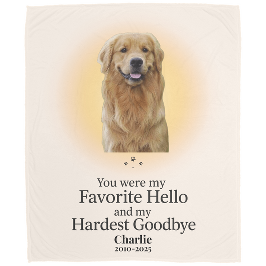 Personalized Pet Memorial Blanket | Hero Photo