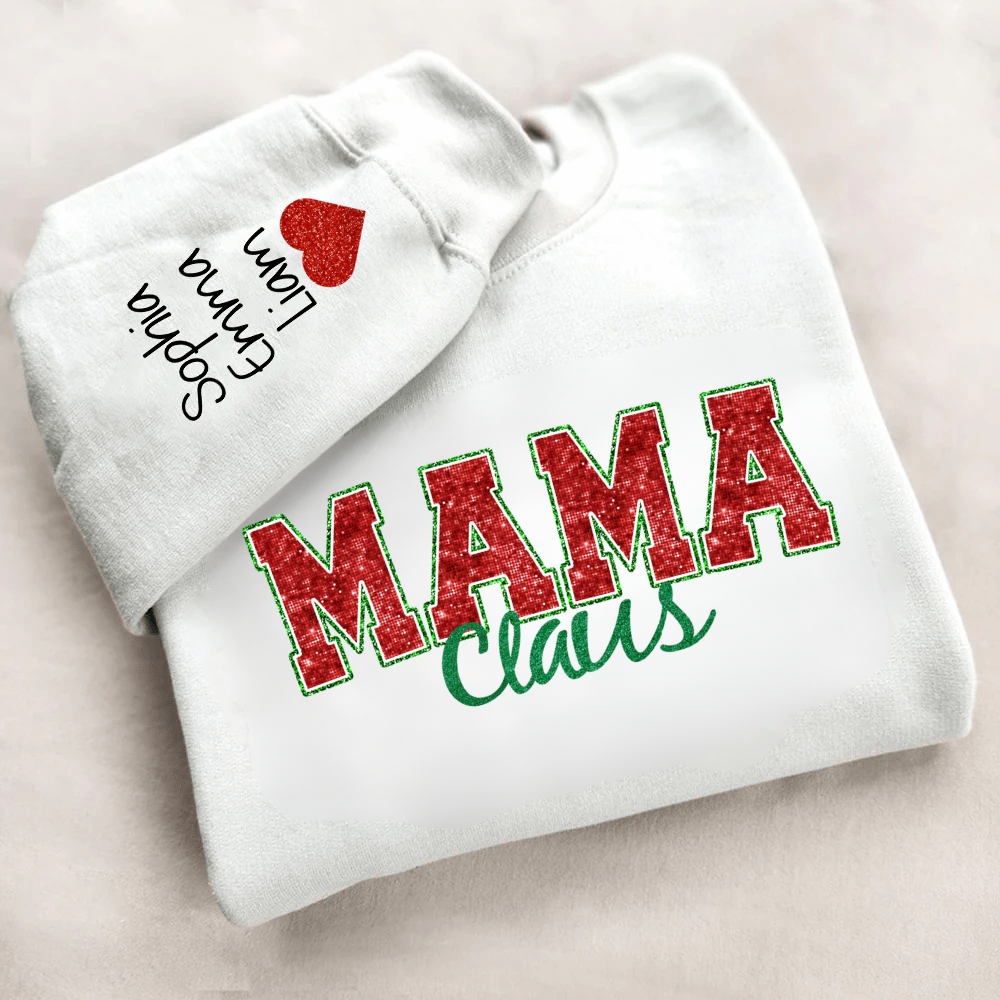 Glitter Claus Christmas Sweatshirt | Personalized