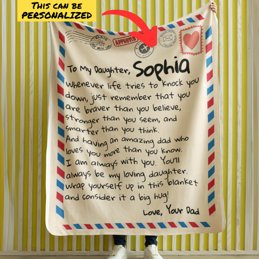 To My Daughter | Love Dad | Letter Blanket