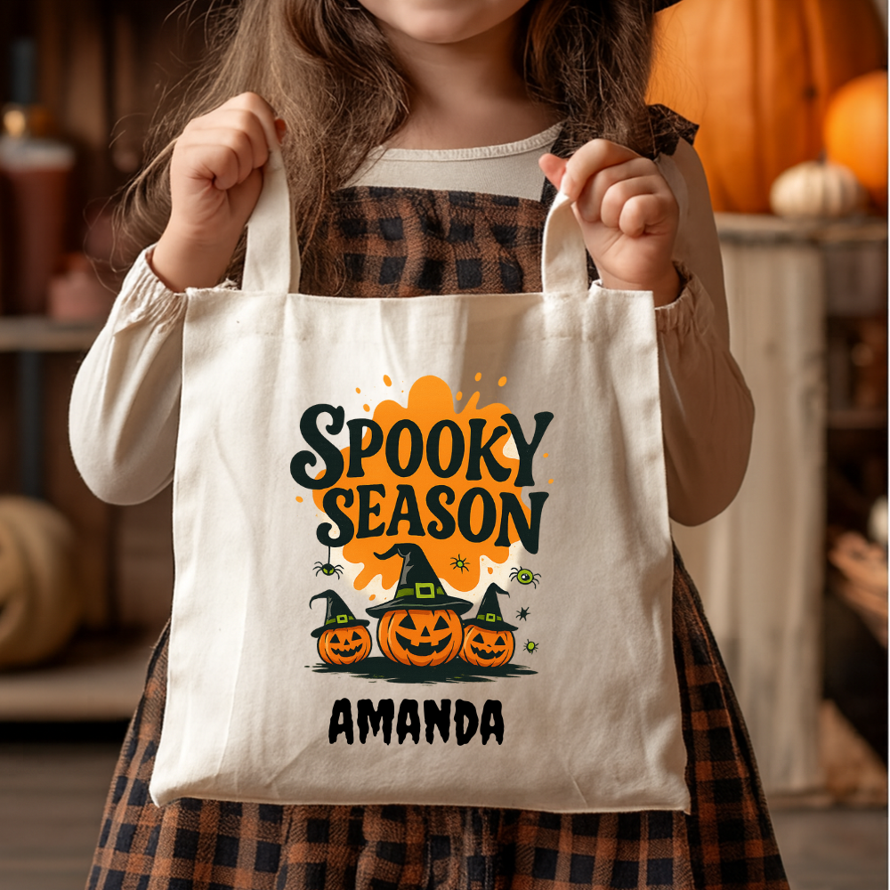 Personalized Halloween Trick‑or‑Treat Bag | Custom Name Tote