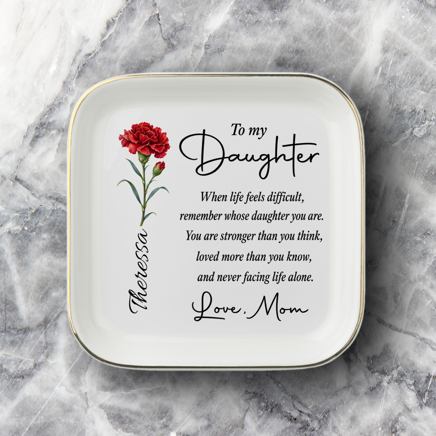 Daughter Personalized Jewelry Dish