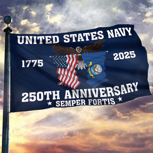 U.S. Navy 250 Years Anniversary 1775–2025 Flag