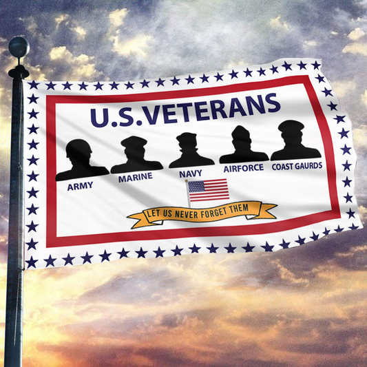 US Armed Forces Veterans Support Flag