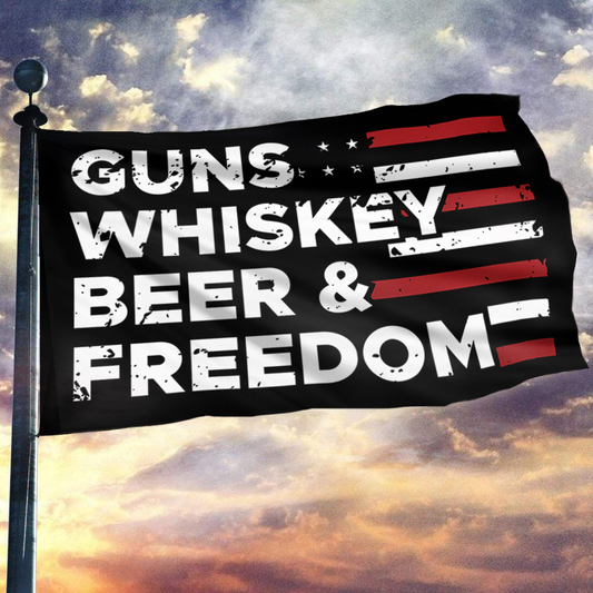 Guns, Whiskey, Beer and Freedom Flag
