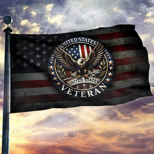 Patriotic American Veteran Flag