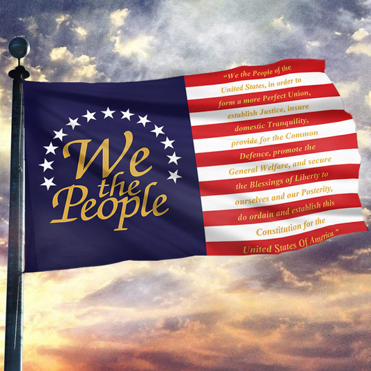 We The People - United States Constitution Flag - Preamble Flag