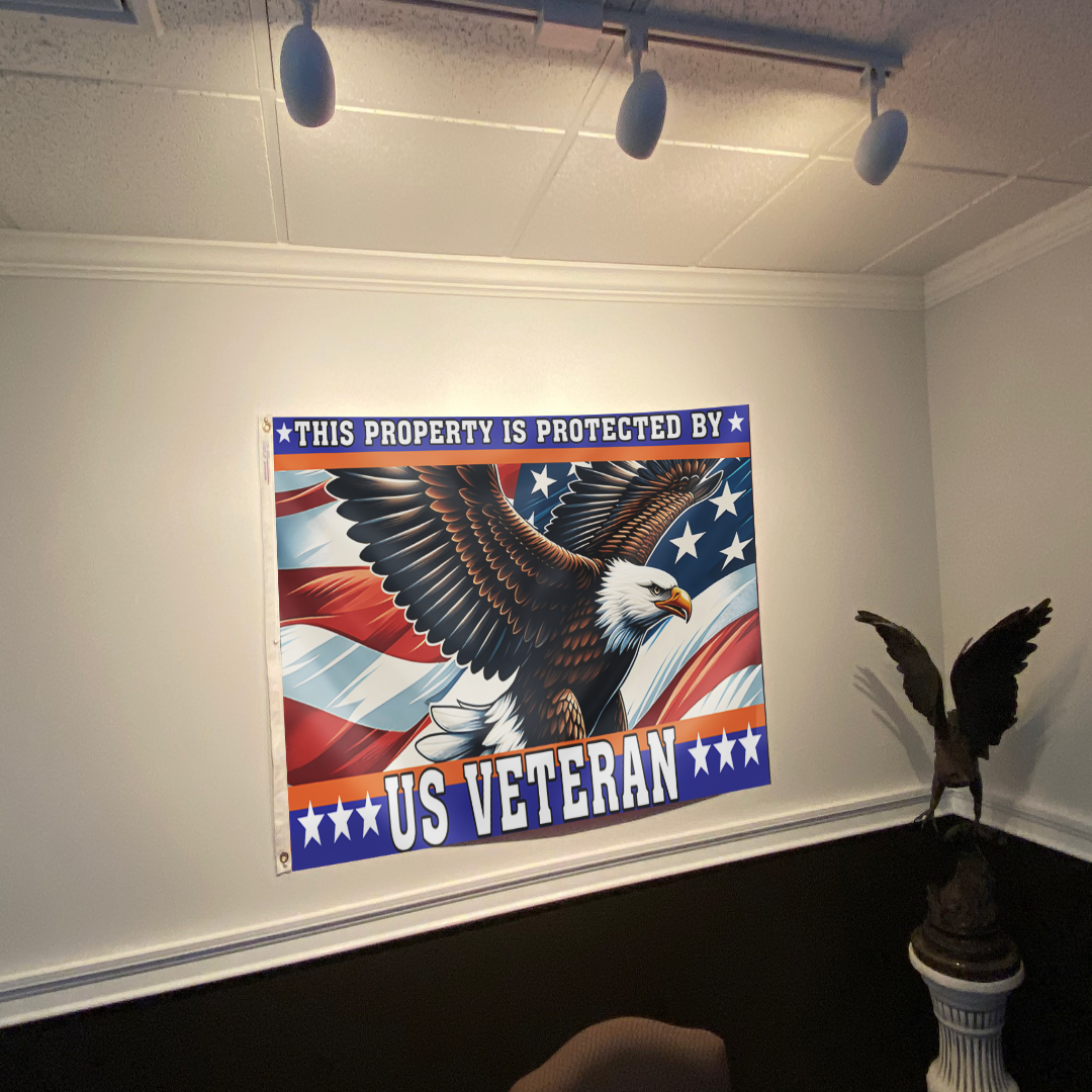 This Property Is Protected By US Veteran Flag