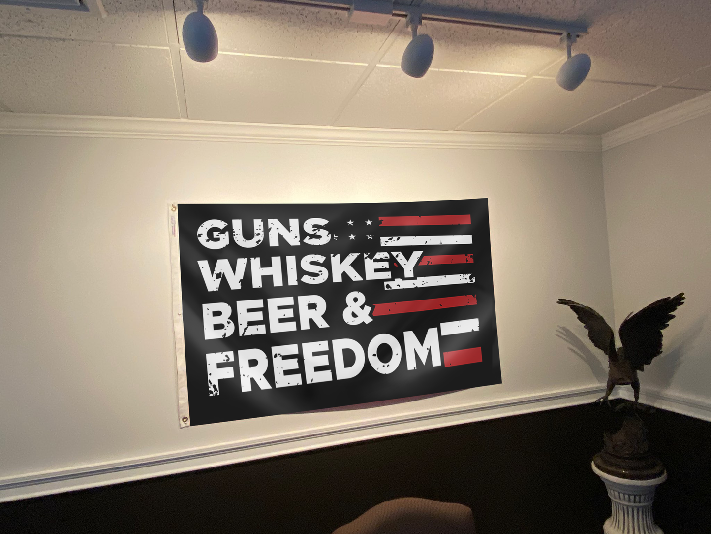 Guns, Whiskey, Beer and Freedom Flag